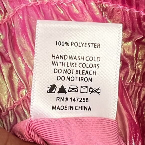 Simply Southern High Waisted Shorts Hot Pink Rainbow Large Pineapple NEW 90s - Picture 6 of 9